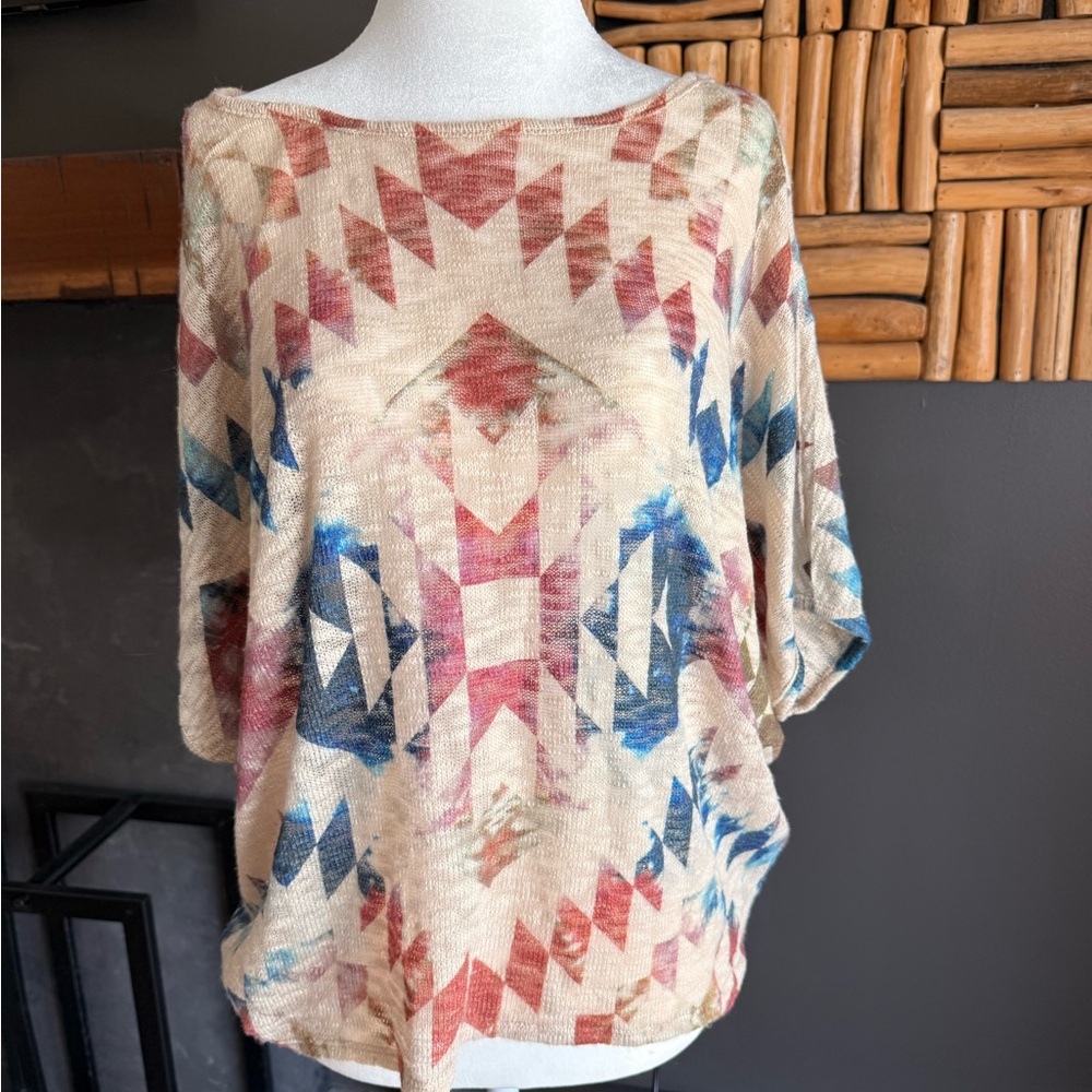 Geometric Print Women's Tunic Top - Medium